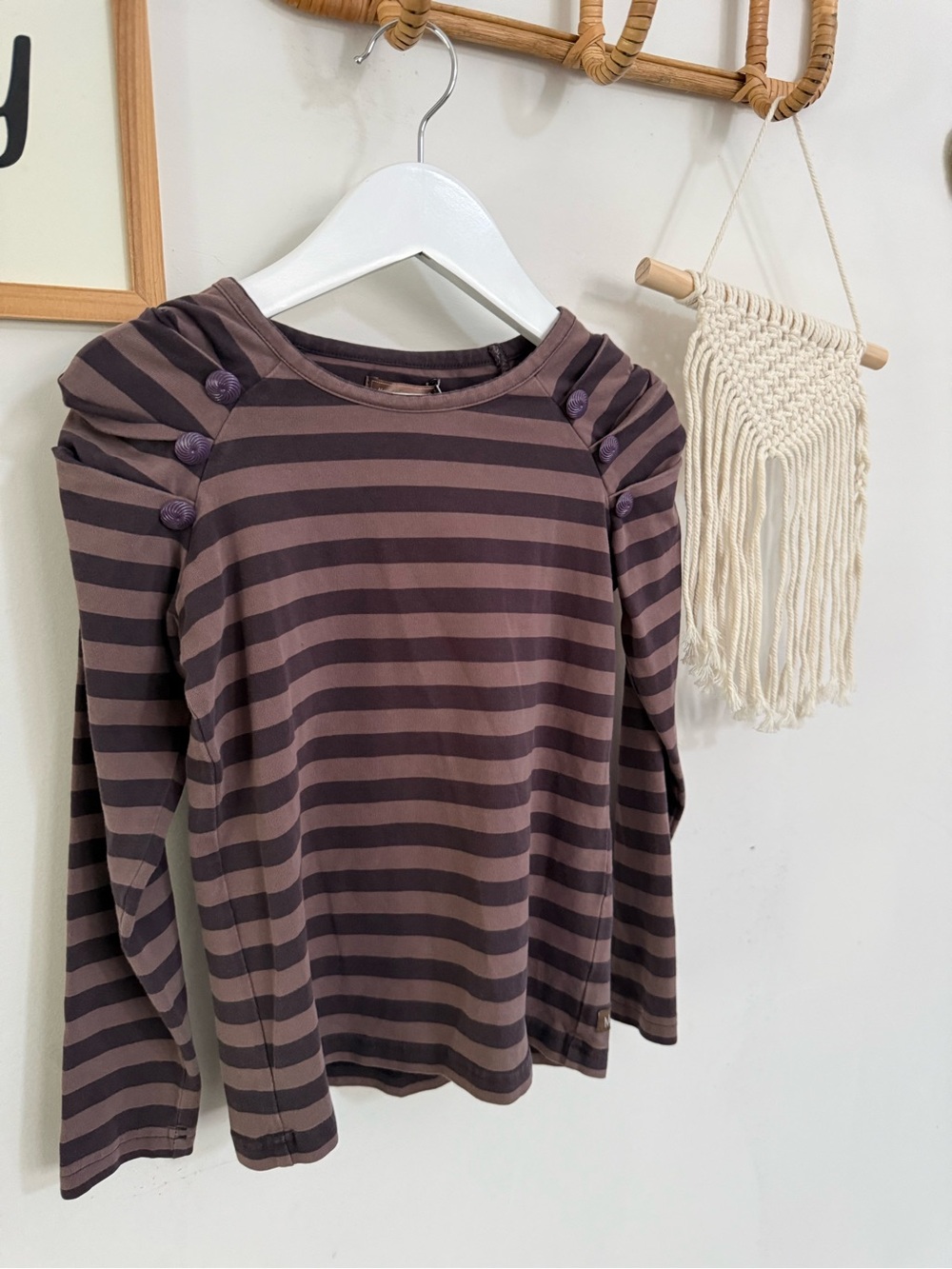 Matilda Jane - size 6 - striped long sleeve tee